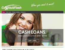 Tablet Screenshot of cashinaflash.com.au